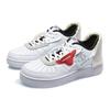 Li Ning CF Decompression Wear Resistant Non Slip Low Top Skate Shoes Women Skate Shoes White Red AGCQ394-1