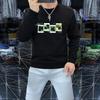 Hanorac Trendy pentru Bărbați cu Imprimeu Englezesc, Gât Rotund, Mânecă Lungă - Casual, Arătos și Respirabil.