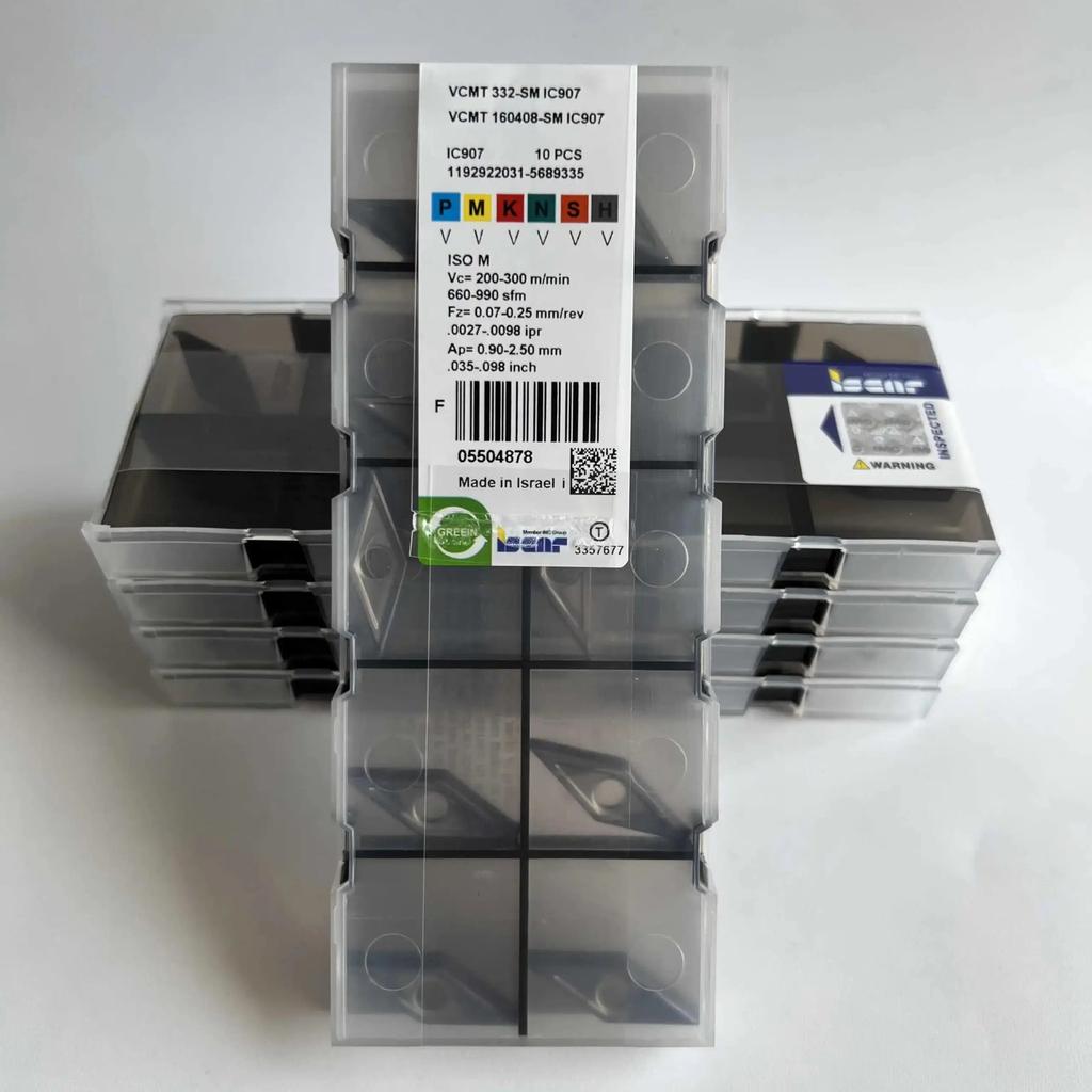 ISCAR / VCMT160408-SM IC907 /Industrial indexable carbide inserts 10 Pcs