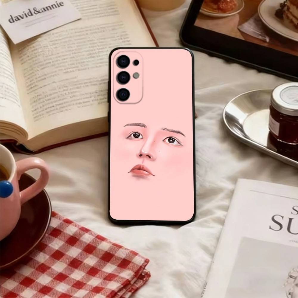 Abstract Facial Expression Phone Case For Samsung S25,S24,S21,S22,S23,S30,Ultra,S20,Plus,Fe,Soft Silicone Black Cover