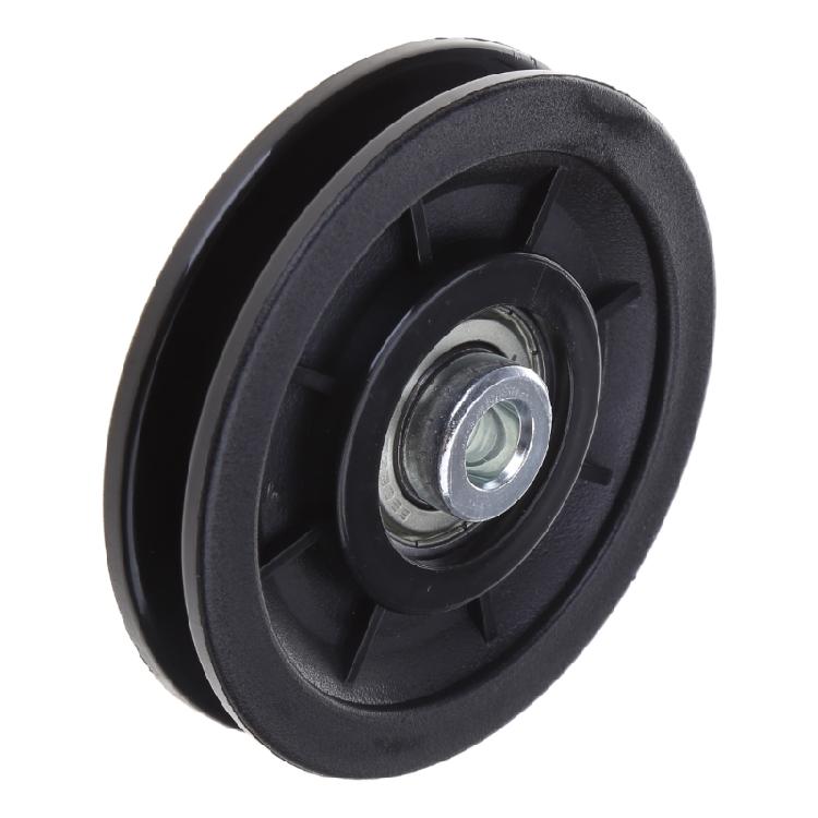 Round Fitness Pulley Wheel Bearing Replacements Black Nylon Bearing Pulley Wheel