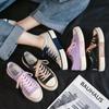 Women Platform Canvas Shoes Height Increasing Chunky Sneakers for Youth Girls Outdoor Trainers Female Ladies Thick Sole Footwear