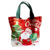 1pc Christmas Santa Claus Canvas Tote Bag Reusable Xmas Handbag Lovely Red New Year Gift Party Supply