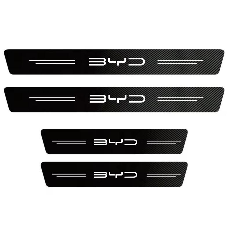Carbon Fiber Car Sticker Auto Door Threshold Waterproof Stickers For BYD Atto 3 Yuan Plus Song Plus Seal Dolphin Sealion Seagull
