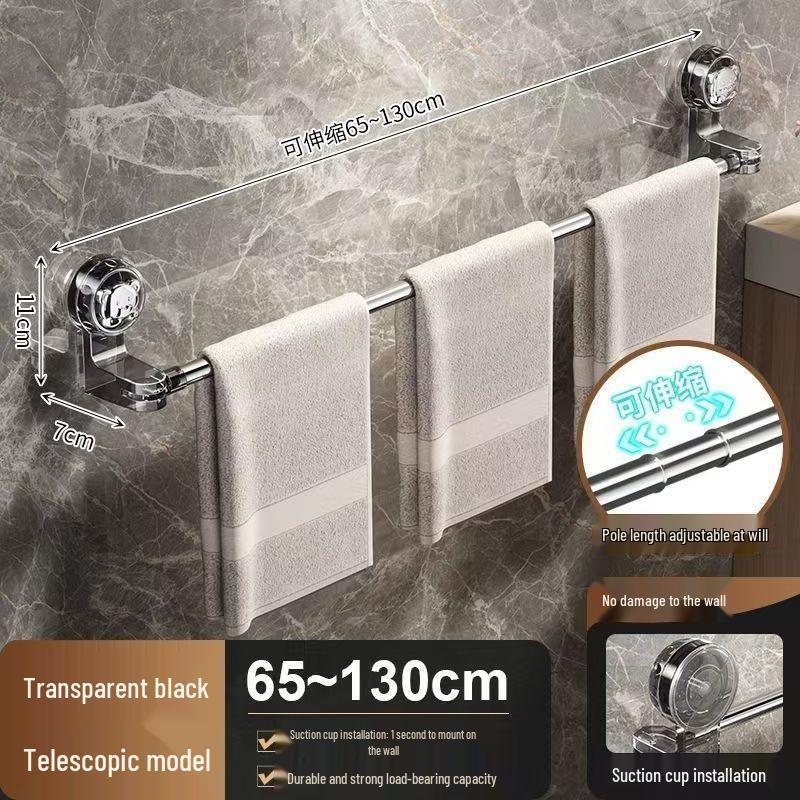 Rotating, Punch-Free Suction Cup Towel and Slipper Rack for Bathrooms