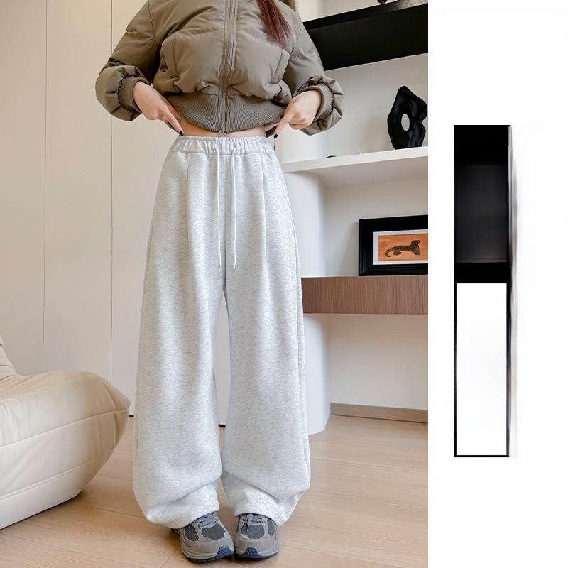 Girl High Waist Flared Pants With Cotton Polyester Fabric For Fall Winter Casual Wear