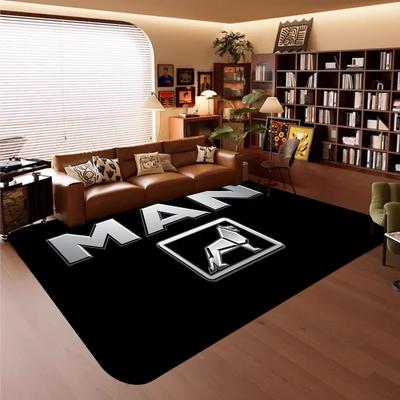 MAN Vrachtwagen Logo Tapijt Scandinavische Stijl Antislip Vloermat voor Slaapkamer, Woonkamer & Keuken Moderne Woondecoratie