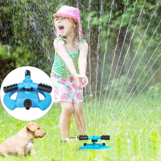 3-Arm Lawn Sprinkler 360 Degree Rotating Large Area Sprinkler Adjustable Water Spray