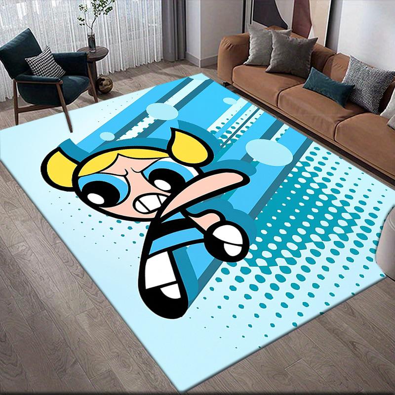 The Powerpuff Girls Bubbles Anti-slip Floor Mat, Rectangular Carpet for Living Room, Game Room and Bedroom