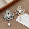 European American Exaggerated Large Water Droplet Pendant Brooch Chest Flower Clothing Accessories For Women