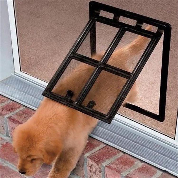 Anti-Bite Pet Screen Door: Small/Large Dog & Cat Entry with Anti-Mosquito Feature.