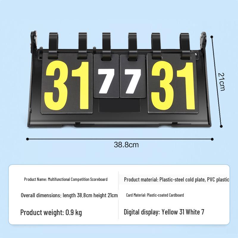Flip Scoreboard for Billiards, Table Tennis, Badminton, Volleyball, and Basketball Matches