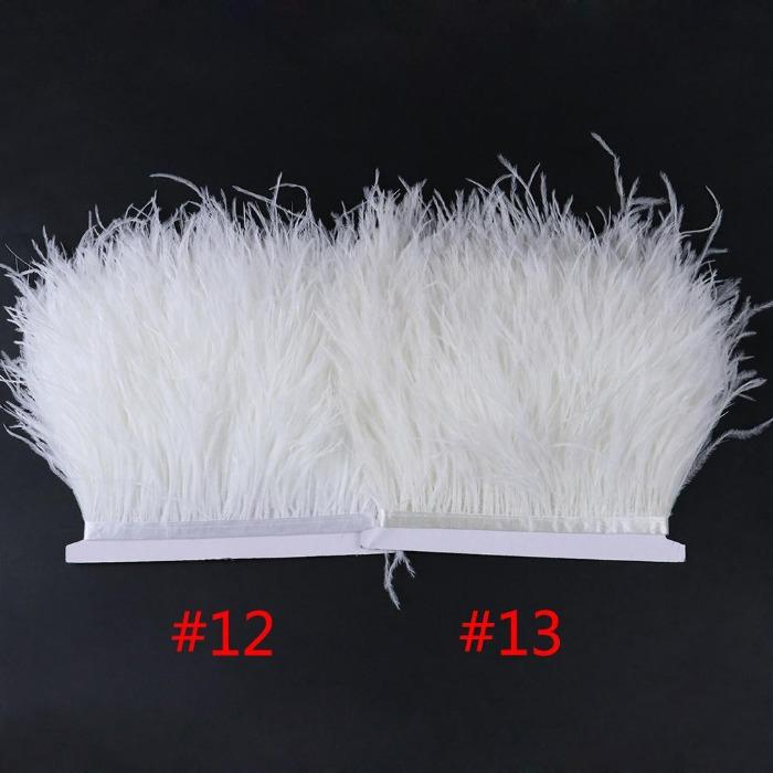 FeatherBeatiful 1meter Black Ostrich Feathers Trim Cloth Sideband Ostrich Feather Trims Clothing Wedding Feather Ribbon Sewing Decorati