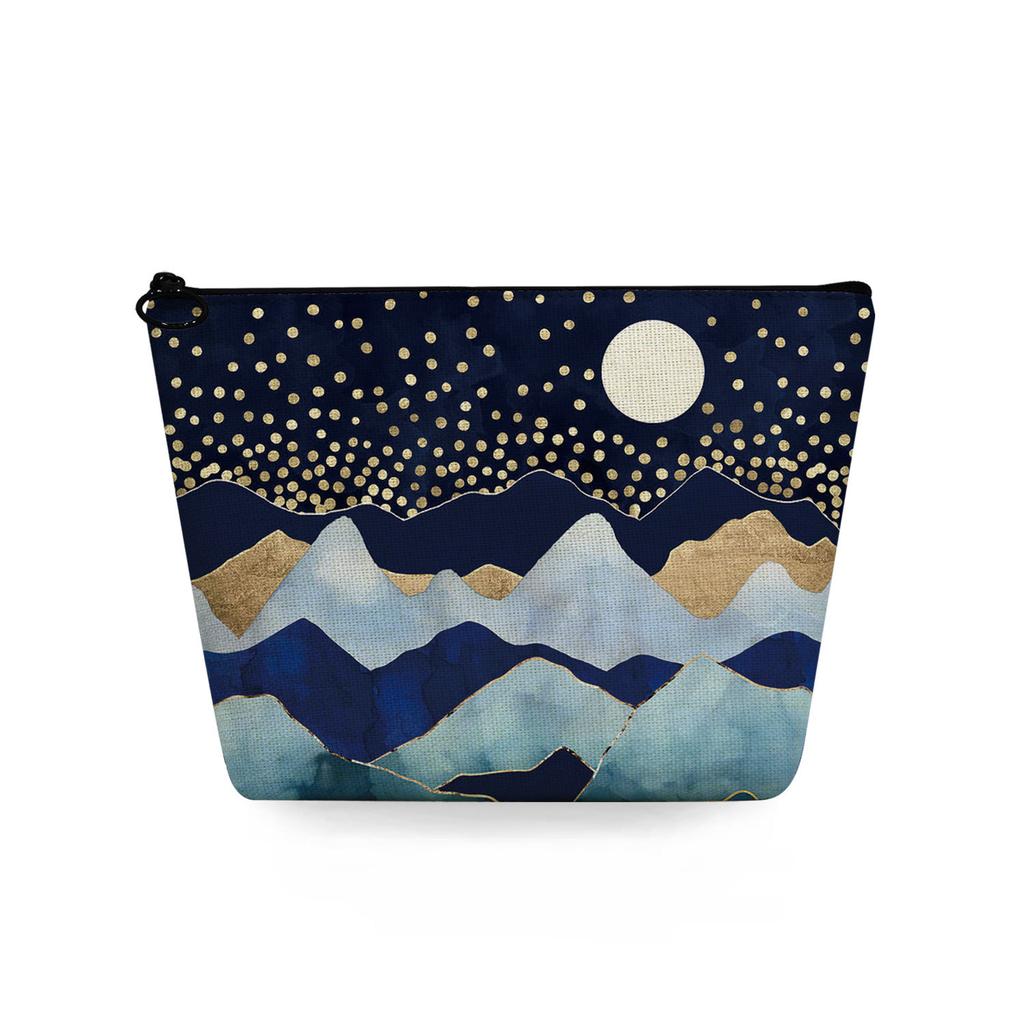 Women Landscape painting Print Cosmetic Bag Toiletries Organize Travel Storage Case 6753