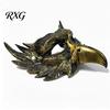 Einzigartige geflügelte Maske Halloween Adler Halbgesichtsmaske, Vintage Gold Dekorativ Party Maskenball Gothic Cosplay Requisiten Goldener Vogel