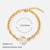 Light Luxury Titanium Steel Bracelet Daily Versatile Four-leaf Clover Fritillary 18k Gold-plated Stacked Adjustable Hand Jewelry