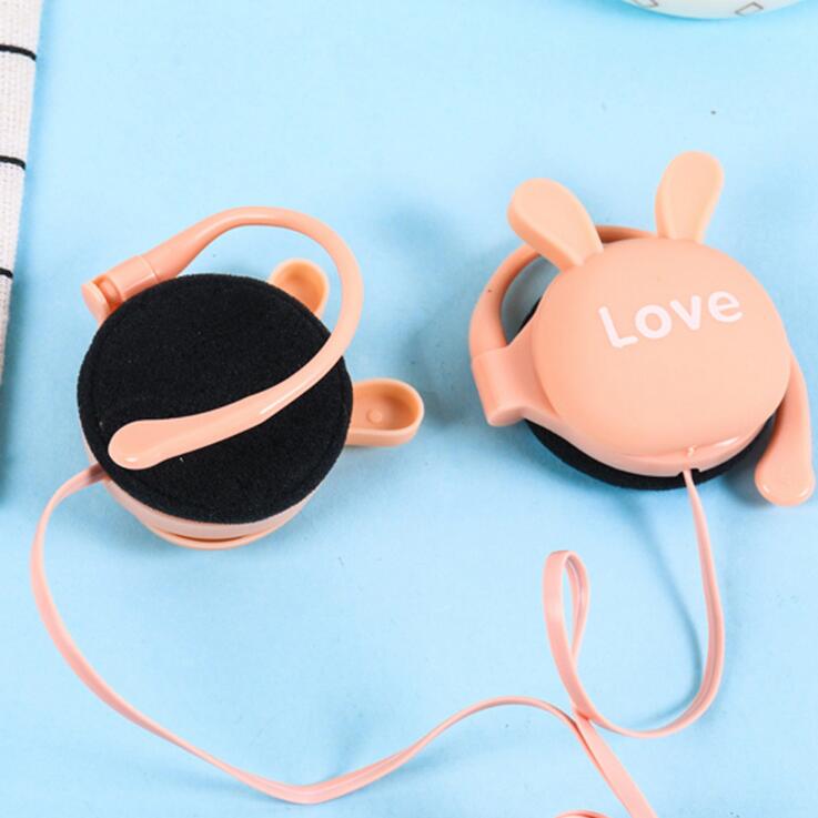Cheap Cartoon Rabbit Ear Wired Earphone Sport Stereo Headphones Kid ...
