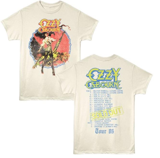 Ozzy Osbourne Ultimate Sin European Tour 1986 Concert Tshirt Unisex T-Shirt L
