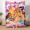 Custom Name Winx Club Theme Printed Blanket Perfect For Couch Bed Travel Outdoor Use Machine Washable Cozy Durable