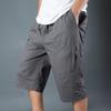 Leichte lässige Herren-Cargo-Shorts mit mehreren Taschen, Kordelzug in der Taille, lockere Passform für Outdoor-Aktivitäten und den täglichen Gebrauch