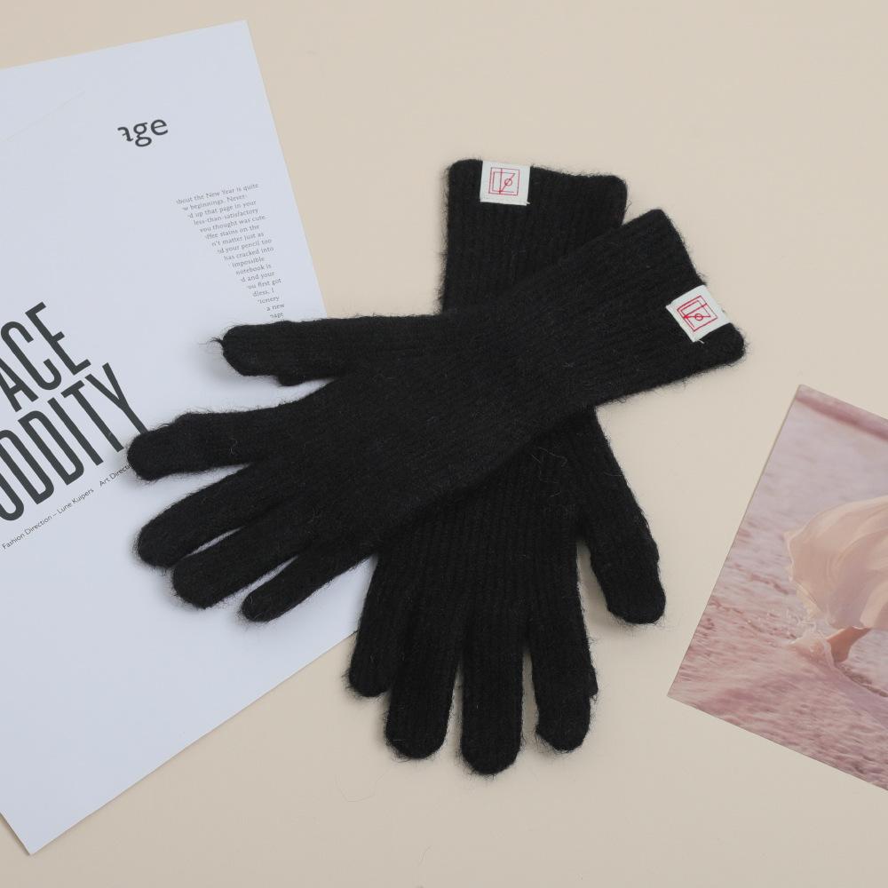 Korean Version of Autumn and Winter Long Finger Touch Touch Screen for Students Outdoor Riding Cold-proof Gloves