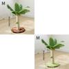 Sisal Rope Cat Scratching Post Wooden Track Ball Durable Design Cat Tree Green Leaves Hanging Balls Interactive Toys Indoor Use