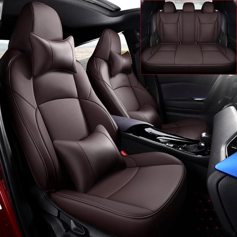 Whole Set Of Front Rear All Car Special Seat Covers For Toyota CHR 2018-2025 Waterproof Protective PU Leather Accessories