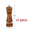 Wood Salt and Pepper Grinder Set, Manual Mills with Acrylic Window, Adjustable Ceramic Grinding - 6.5inch