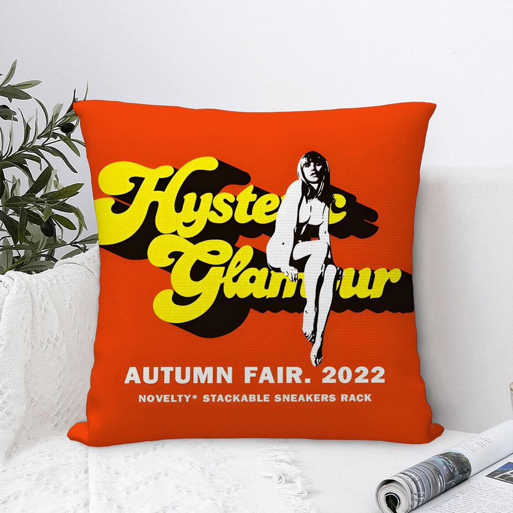 Hysteric Glamour Girl Pillow Case Sofa Decorative Home Double-Sided Print Plush Square Throw Pillow Covers Cushion Decor Cover