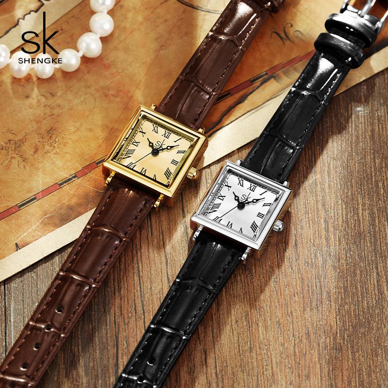 Damen-Uhrenarmband Kleines quadratisches Uhrwerk Vintage Nische High-End-Gefühl Uhr Damen-Uhr Student Wasserdichte Uhr