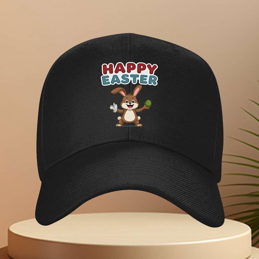 Holiday Bunny Easter Baseball Cap Graphic Print Unisex Casual Outdoor Travel Hat