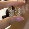 Elegant French Pearl Hoop Earrings: Versatile Luxury for Everyday Wear
