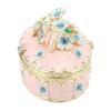Hand Painted Trinket Box Enamel Vintage Jewelry Storage Box Metal Jewelry   Decorative Rings Earrings Necklace Box