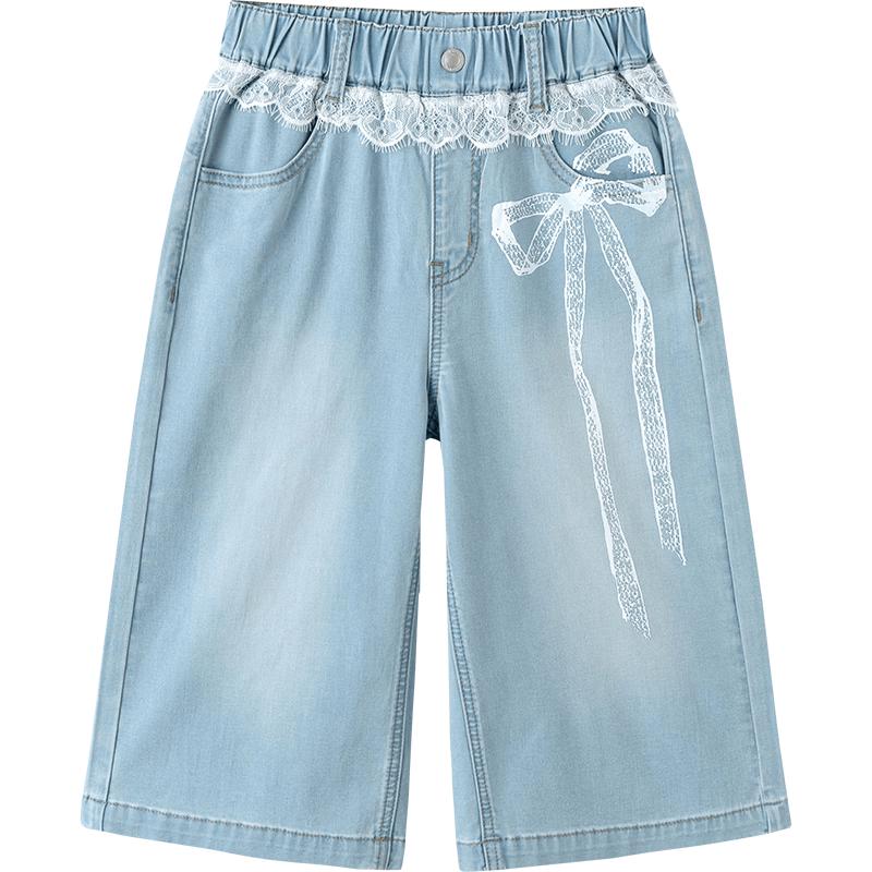 Balabala Girls Sweet Denim Capris 140