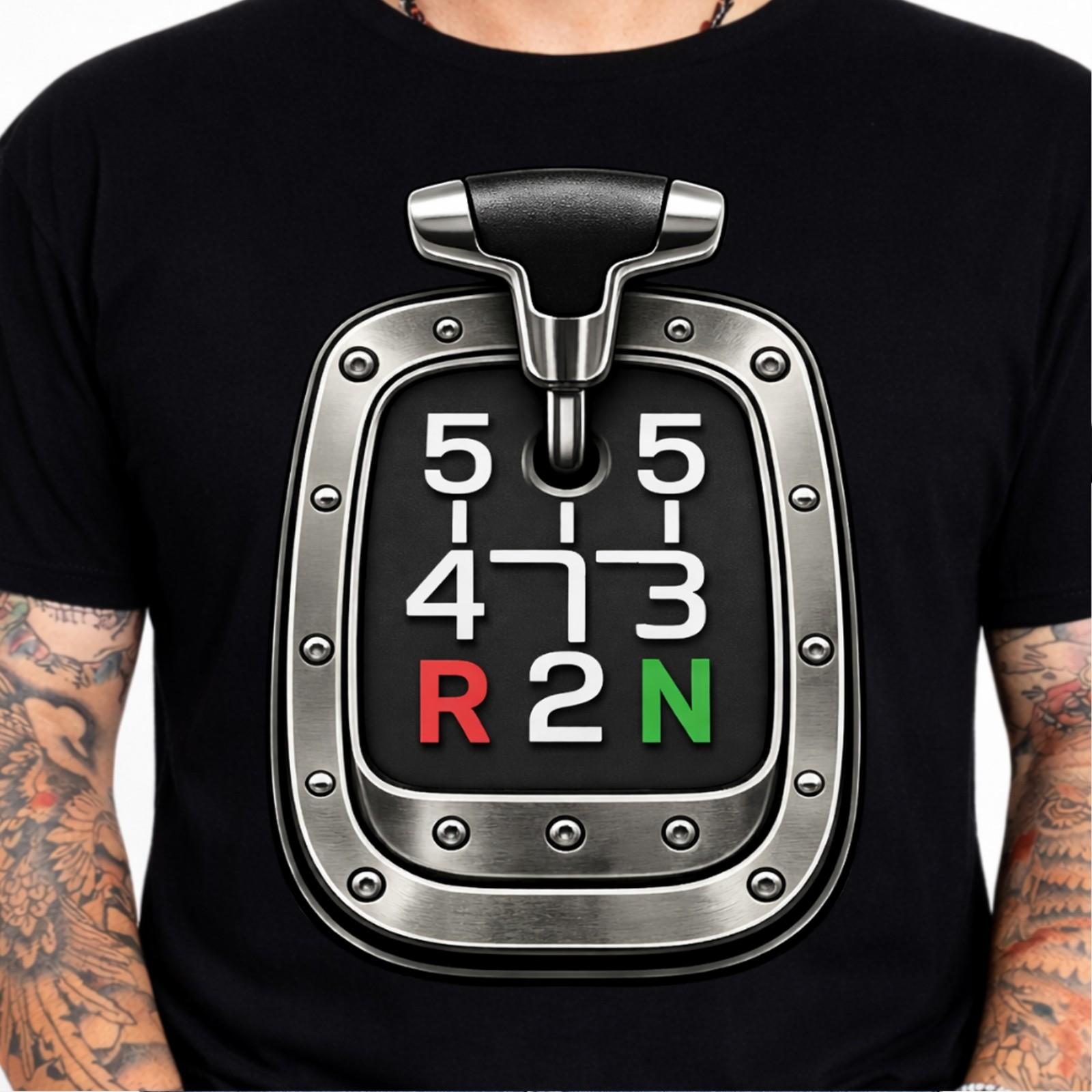 Manual Gear Shift Pattern 5 Speed Stick Shift Car Racing Driver Auto Graphic Tee XXXXL