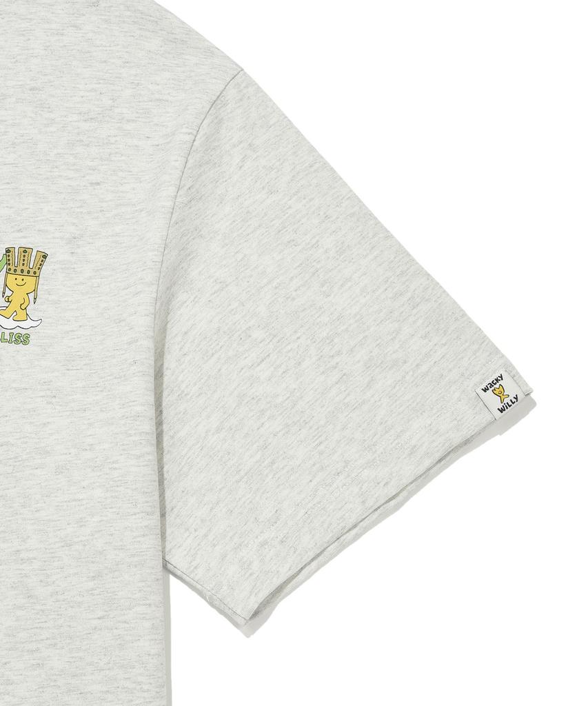 WACKY WILLY Kiki Travel Series Racing T-Shirt Light Gray