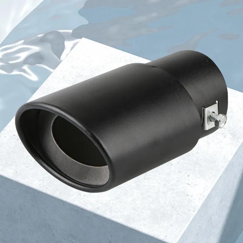 Embout de silencieux d'échappement de voiture Alliage d'aluminium Gorge de sortie d'échappement Embout d'échappement Noir Embout de silencieux d'échappement Accessoires ronds pour voiture