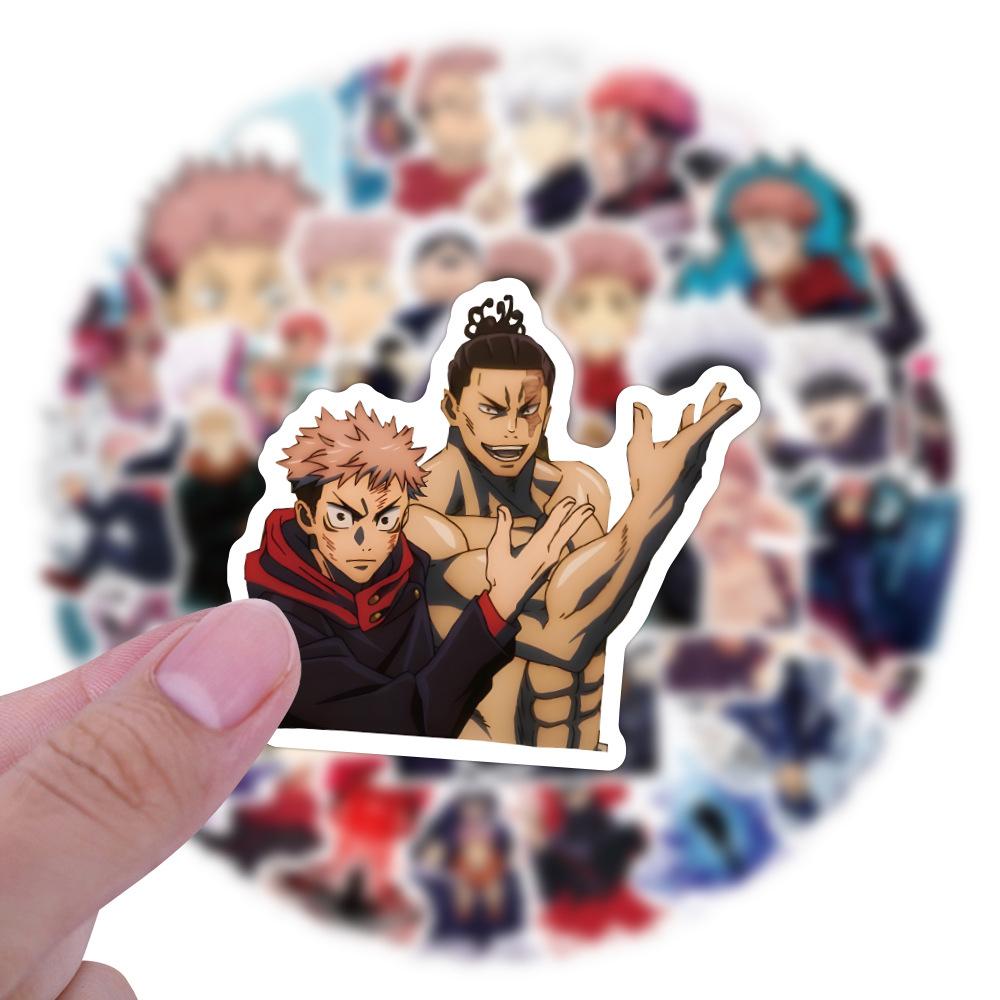 10/30/55pcs Cartoon Jujutsu Kaisen Stickers Cool Itadori Yuji Graffiti Decals DIY Stationery Suitcase Classic Anime Sticker