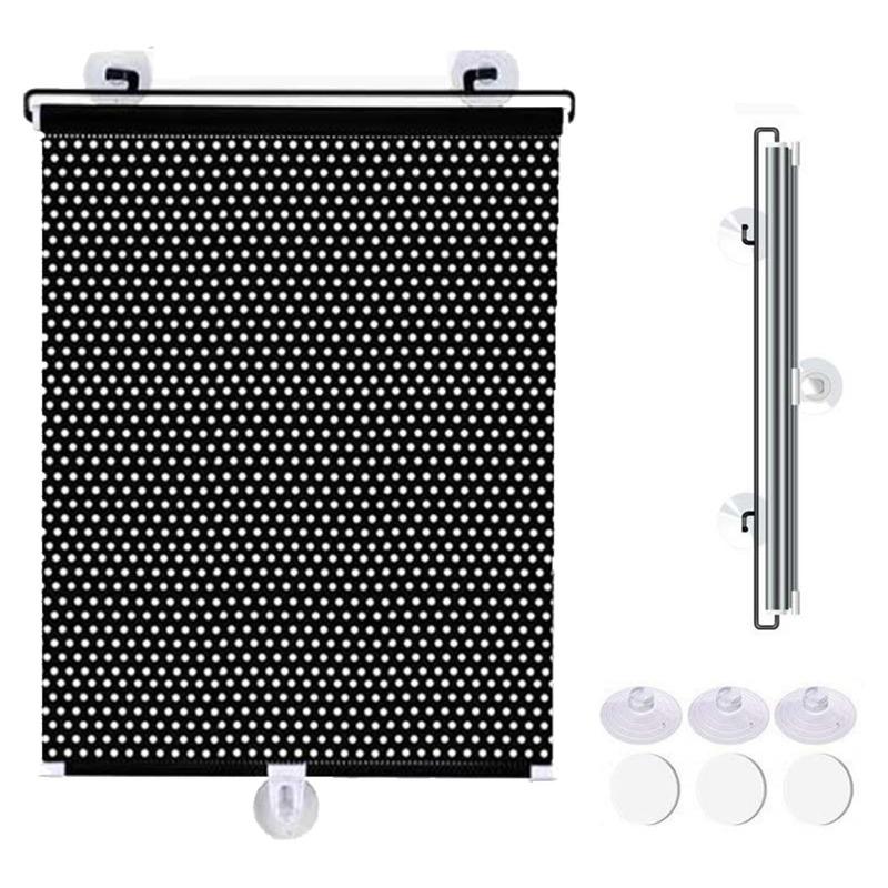 Heat-insulating Telescopic Sunshade - No-Drill Suction Cup Retractable Roller Curtain for Car Windshield Balcony Bedroom Kitchen