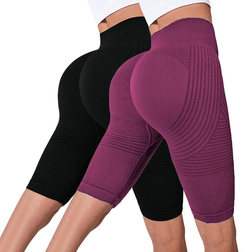 Pantalon de fitness sans couture décontracté pour femme, 2 pièces, avec effet push-up, coupe moulante et taille haute, pantalon de yoga Seach