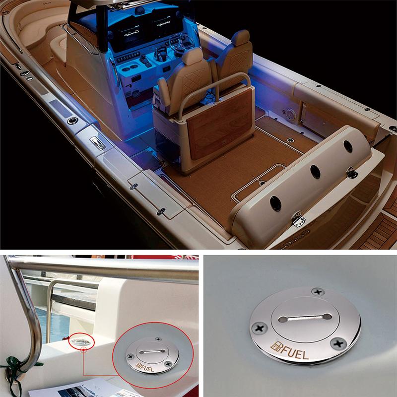 Stainless Steel Fuel Gas Water Waste Tank Deck Fill Filler Spare Cap Key Replace Plate Tool for Boat Marine Yacht 1.5/2"