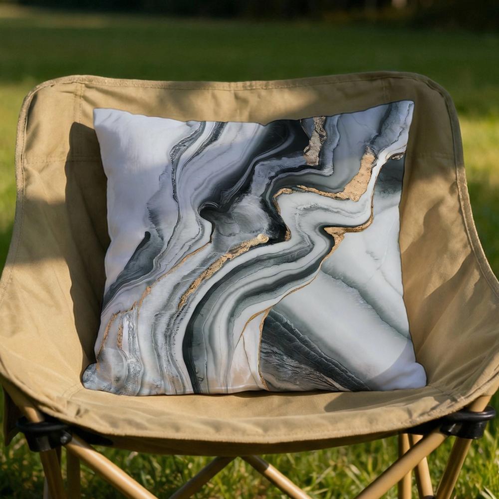 Minimalist Marble Patterned Cushion Cover Soft Reversible  Durable Pillow Cover  MultiScene Use for Home  Car Daily Comfort