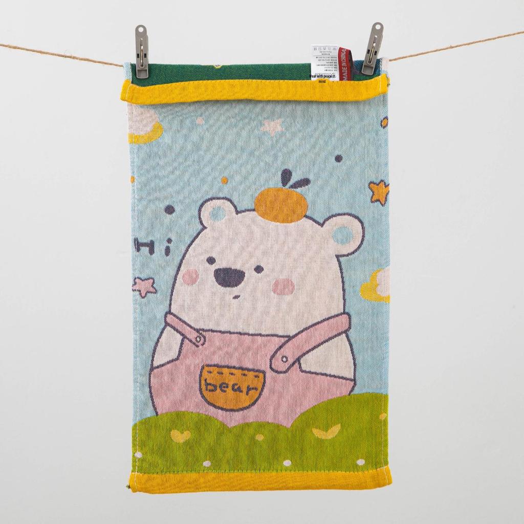 Pure Cotton Gauze Children's Washcloth - Soft, A-Class Towel for Baby, Bath, & Face Use.