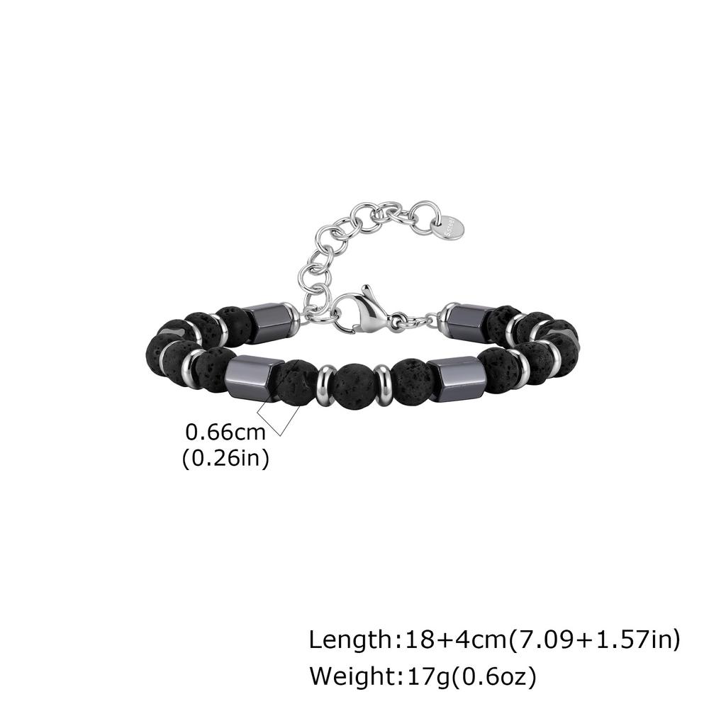 Trendy Unique Natural Stone Beaded Bracelet, Stainless Steel Chain Wristband Bracelet, Classic Tiger Eye Stone Jewelry for Men