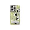 The Cute Green Bamboo Panda Is Suitable for Apple 16promax Phone Case 15, Tulle Lens Film 14, Stand 13 and Protective Case