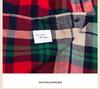Men's Plus Size Pure Cotton Brushed Plaid Long Sleeve Shirt - Business Casual & Breathable