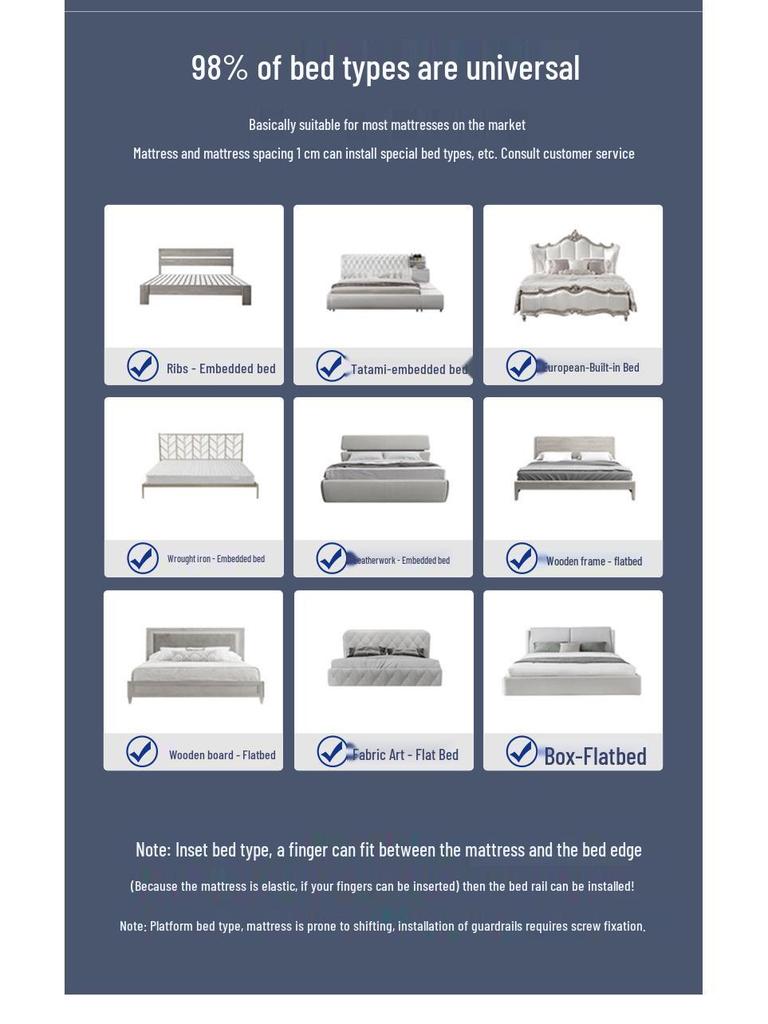 Gruba rura Ochraniacz na łóżko dziecięce - Barierka zapobiegająca upadkom