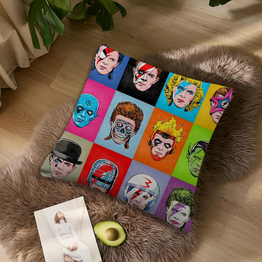 Singer S-David B-Bowie Pillow Case Living Room Home Sofa Office Shop Cover Printing Comfort Decoration Nordic Simplicity