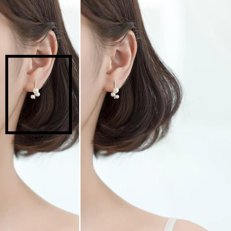 

Classic 925 Sterling Silver Temperament Ear Pin for Women Fashion Elegant Pearl Geometric Stud Earring Fine Jewelry