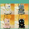 Plush Cat Keychain With Bell Cute Animal Toy For Bag Decor Collectible